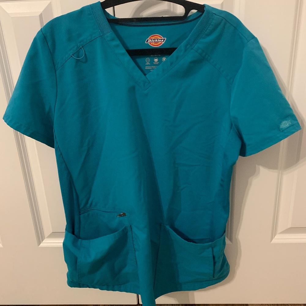 Dickies Scrub Top, Teal, Size (M)